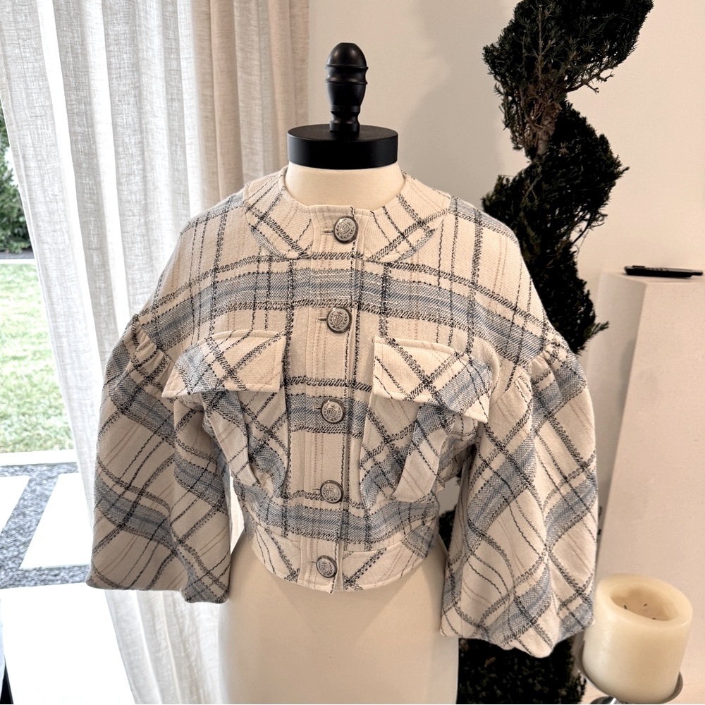 Veronica Beard Nickolai Plaid Women's Jacket - Size 0 - Picture 3 of 11
